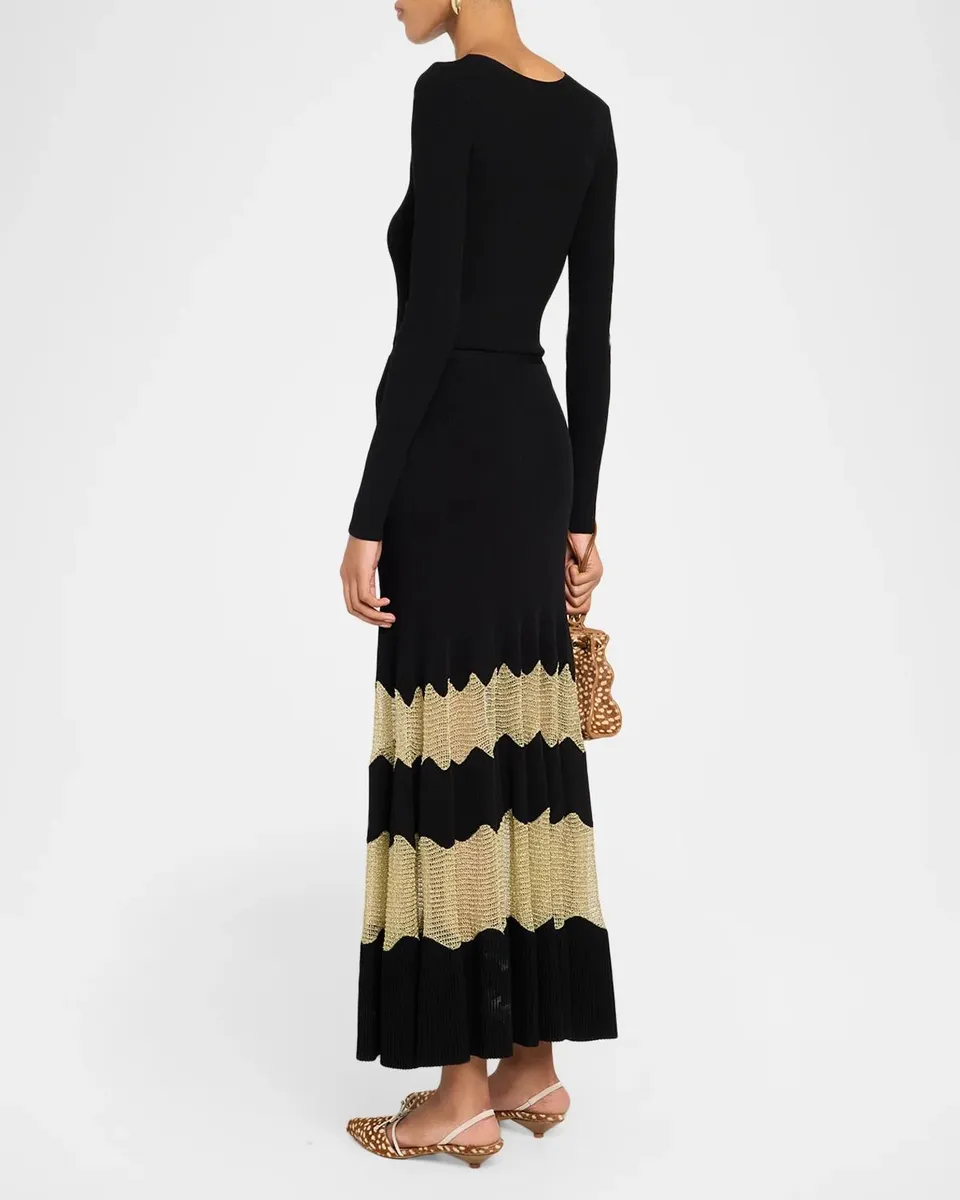 Ulla Johnson Amaia Silk-Blend Mesh-Panel Maxi Dress | Thumbnail 3