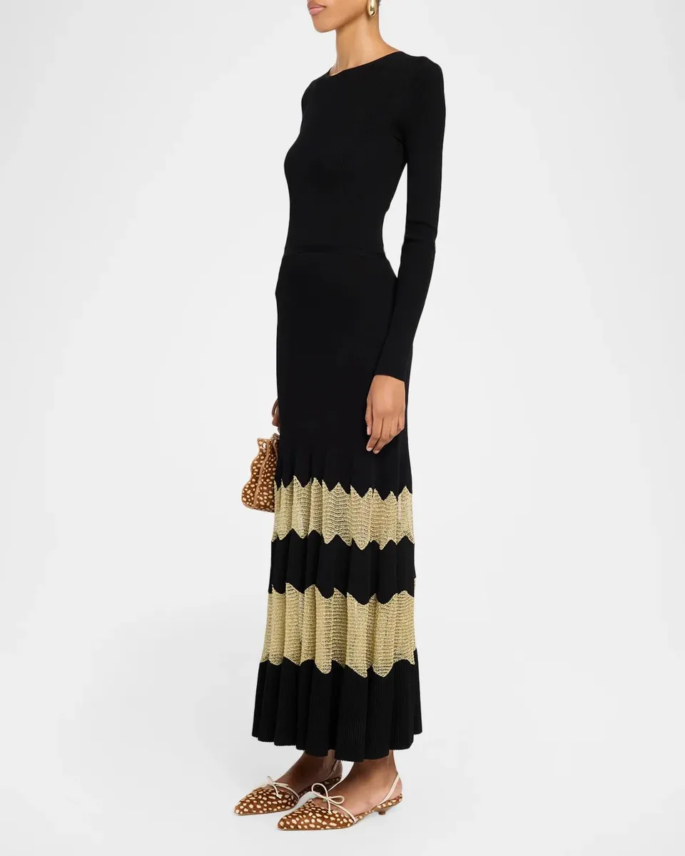 Ulla Johnson Amaia Silk-Blend Mesh-Panel Maxi Dress | Thumbnail 4