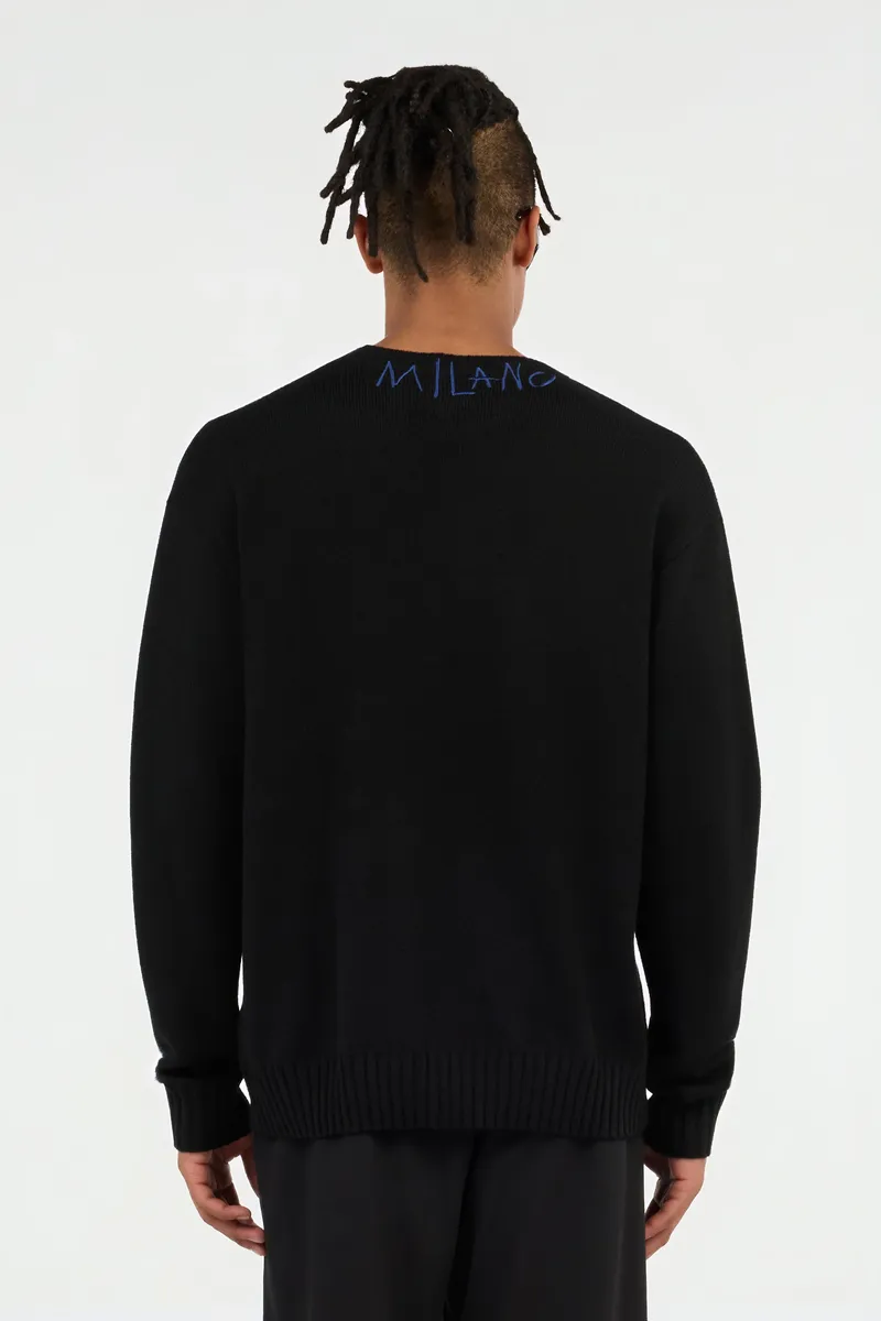 Roberto Cavalli Black Sweater With Embroidered Logo | Thumbnail 3 Roberto Cavalli Black Sweater With Embroidered Logo | Thumbnail 3