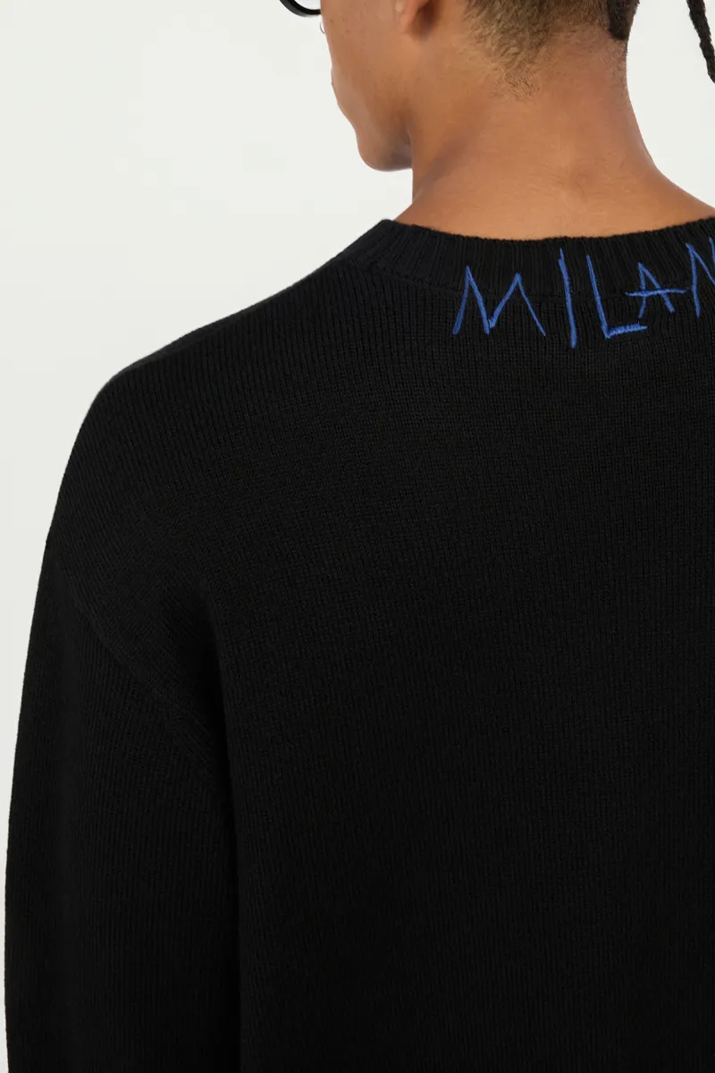 Roberto Cavalli Black Sweater With Embroidered Logo | Thumbnail 5 Roberto Cavalli Black Sweater With Embroidered Logo | Thumbnail 5