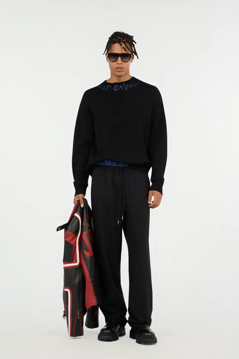 Roberto Cavalli Black Sweater With Embroidered Logo | Thumbnail 6 Roberto Cavalli Black Sweater With Embroidered Logo | Thumbnail 6