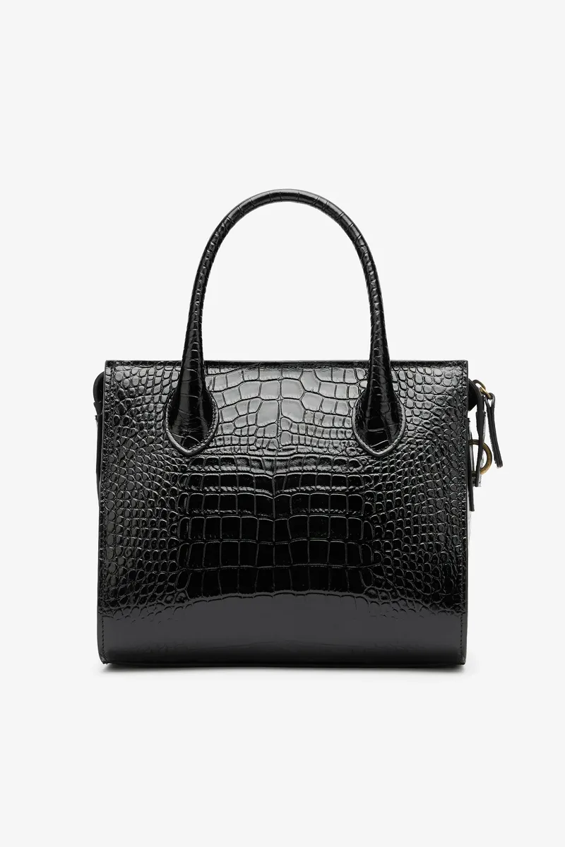 Roberto Cavalli Black Top Handle Bag with Monogram RC | Thumbnail 3 Roberto Cavalli Black Top Handle Bag with Monogram RC | Thumbnail 3