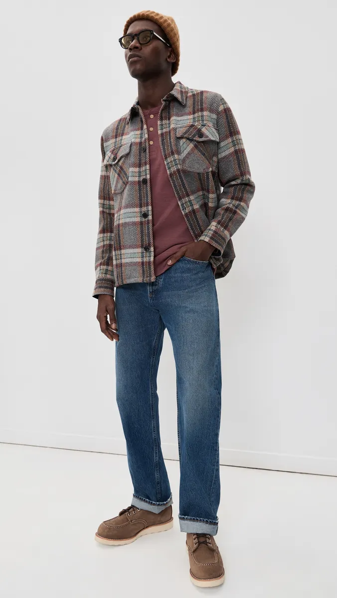 Faherty Long Sleeve Waffle Henley | Thumbnail 5 Faherty Long Sleeve Waffle Henley | Thumbnail 5