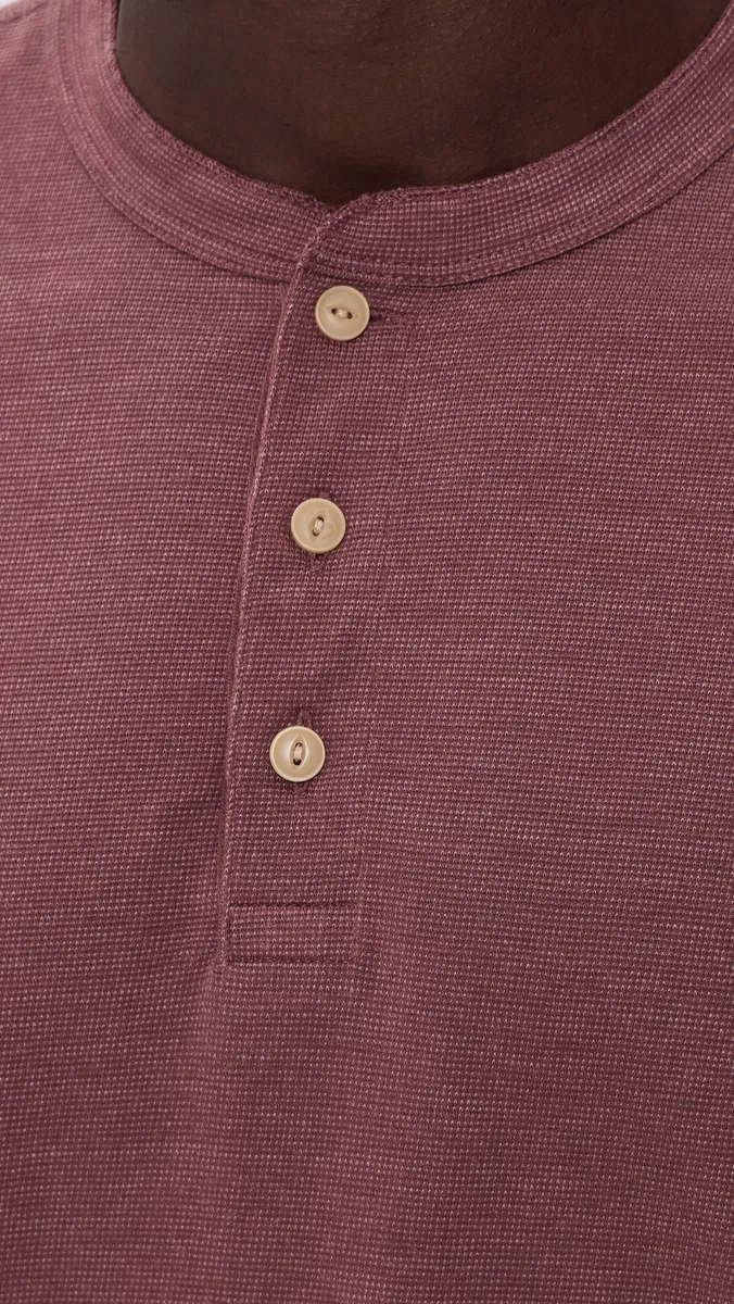 Faherty Long Sleeve Waffle Henley | Thumbnail 6 Faherty Long Sleeve Waffle Henley | Thumbnail 6