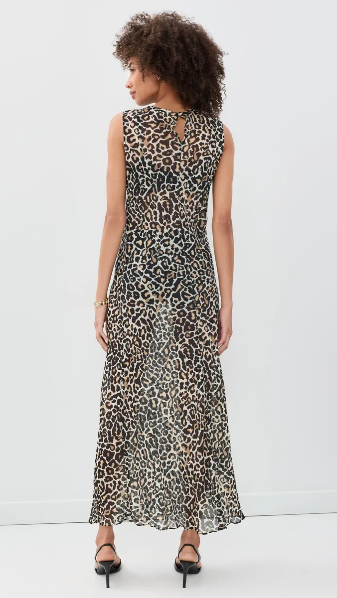 VRG GRL Francesca Sheer Maxi Leopard Dress | Thumbnail 3