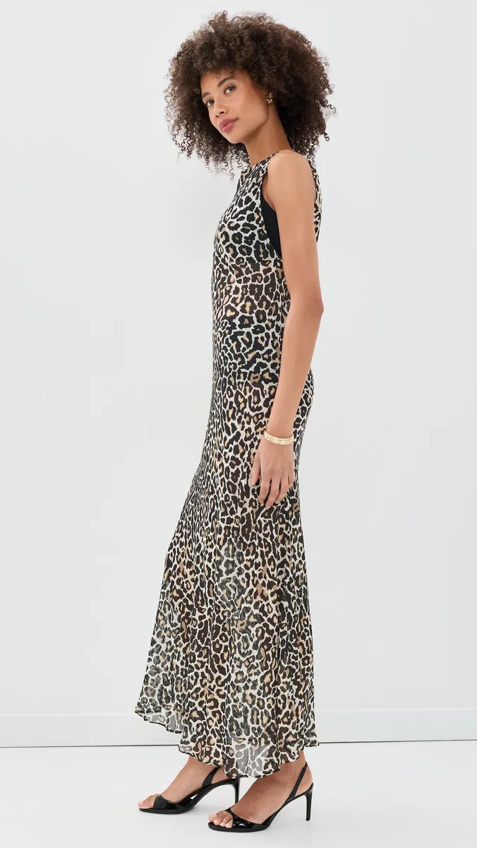 VRG GRL Francesca Sheer Maxi Leopard Dress | Thumbnail 4