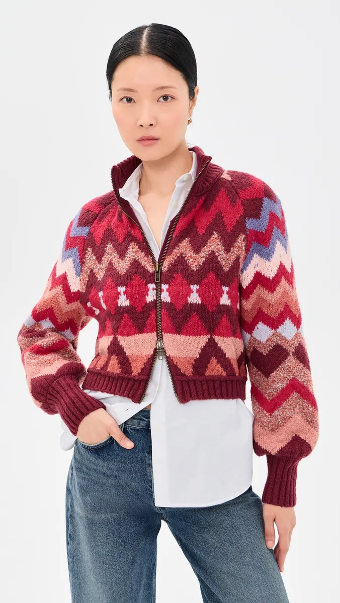 Free People Sundazed Jacquard Cardigan | Thumbnail 2 Free People Sundazed Jacquard Cardigan | Thumbnail 2