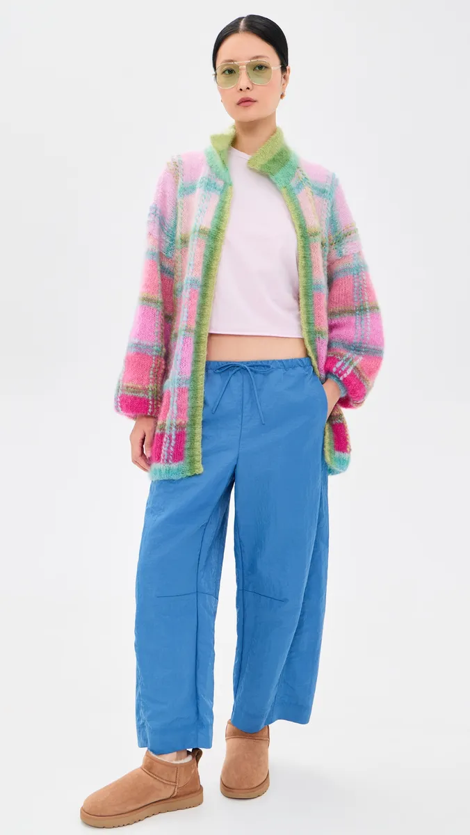 ROSE CARMINE Tartan Long Jacket | Thumbnail 5