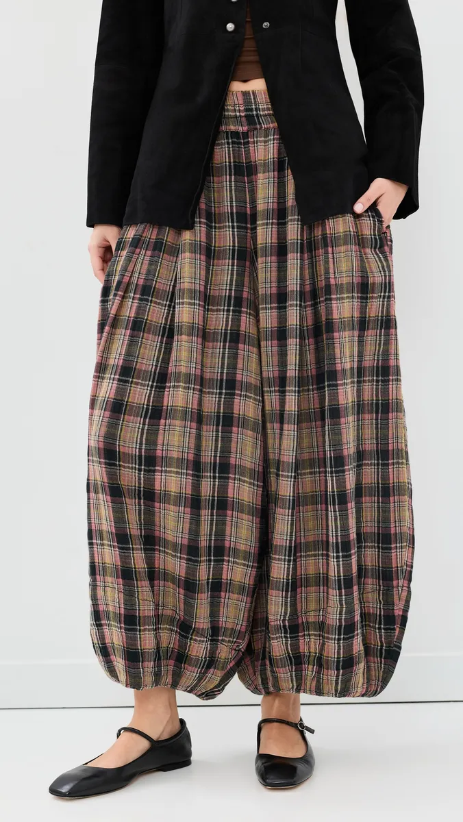 Free People Moonflower Plaid Balloon Pants | Thumbnail 2