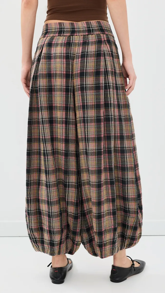 Free People Moonflower Plaid Balloon Pants | Thumbnail 3