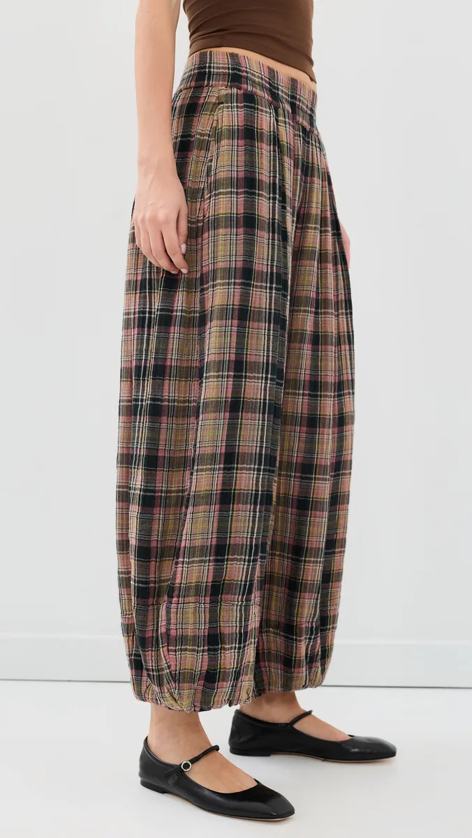 Free People Moonflower Plaid Balloon Pants | Thumbnail 4
