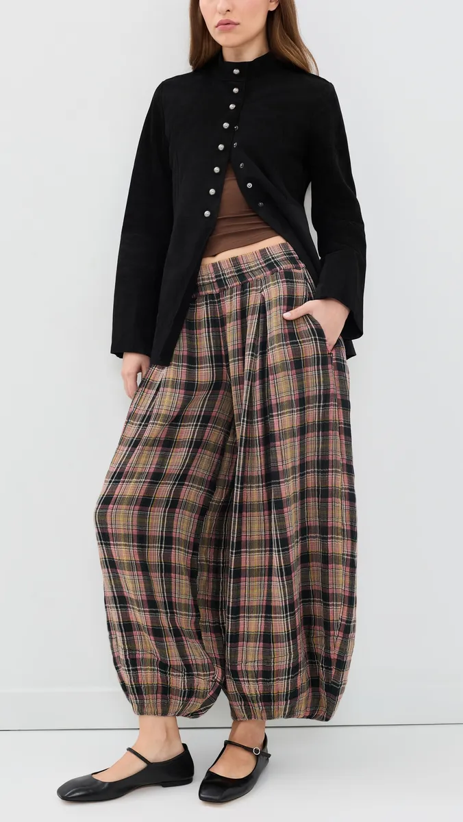 Free People Moonflower Plaid Balloon Pants | Thumbnail 5