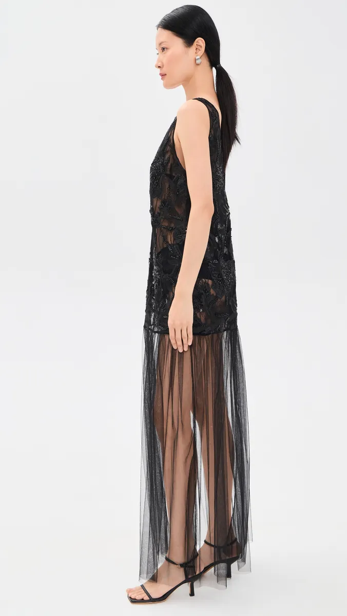 Aknvas Anastasia Beaded Layered Gown | Thumbnail 4