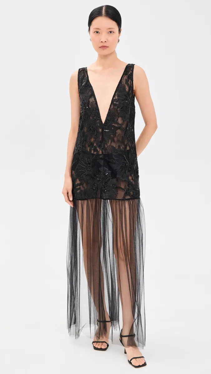 Aknvas Anastasia Beaded Layered Gown | Thumbnail 6