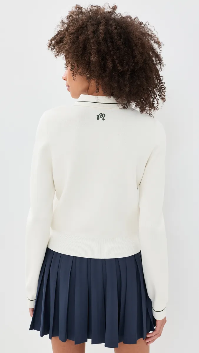 Malbon Elaine Long Sleeve Knit Polo | Thumbnail 3 Malbon Elaine Long Sleeve Knit Polo | Thumbnail 3