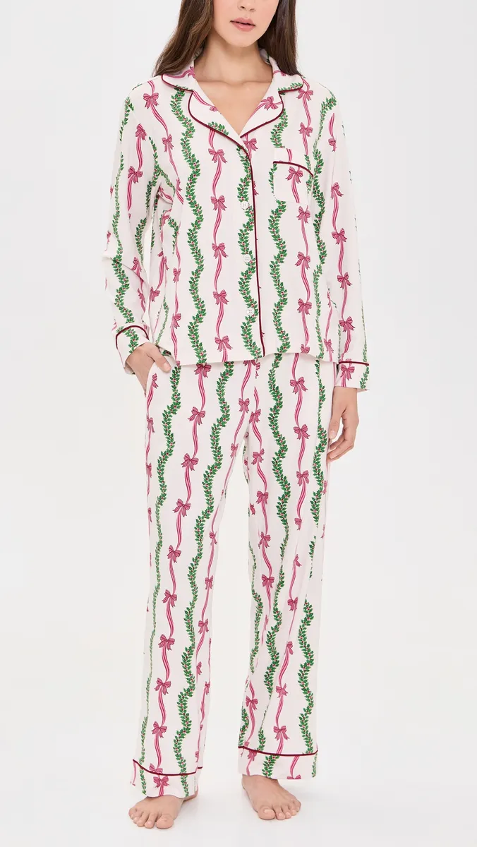 Printfresh Ribbons & Bows Long Pajama Set | Thumbnail 2 Printfresh Ribbons & Bows Long Pajama Set | Thumbnail 2