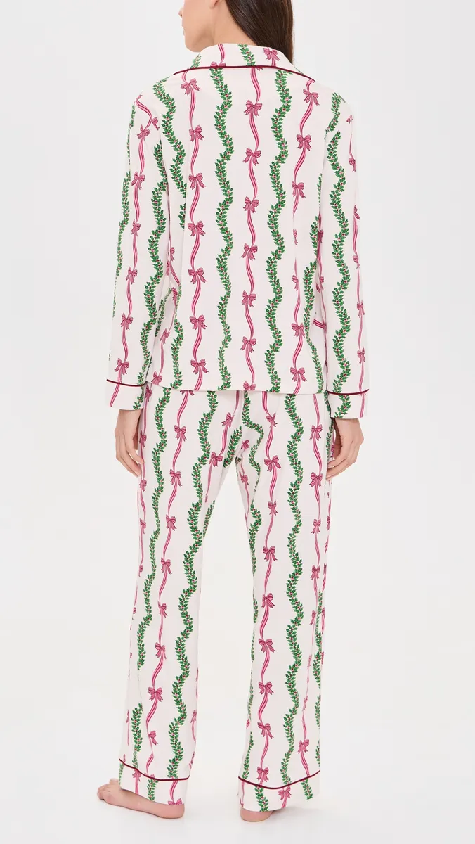 Printfresh Ribbons & Bows Long Pajama Set | Thumbnail 3 Printfresh Ribbons & Bows Long Pajama Set | Thumbnail 3