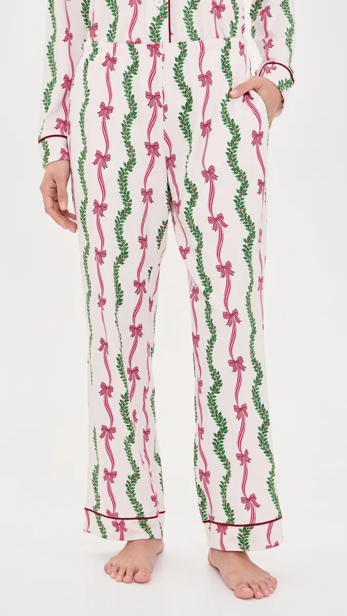 Printfresh Ribbons & Bows Long Pajama Set | Thumbnail 5 Printfresh Ribbons & Bows Long Pajama Set | Thumbnail 5