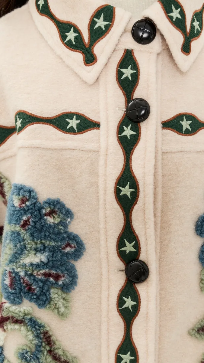 Farm Rio Lunar Boho Fleece Coat | Thumbnail 6