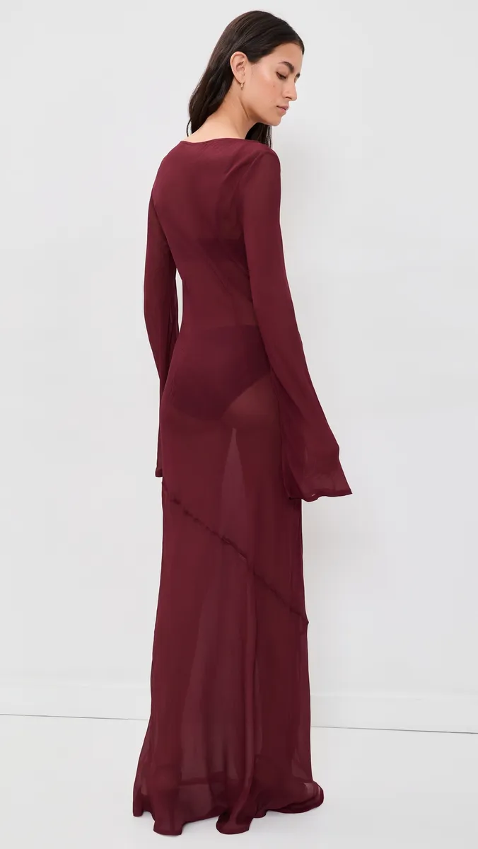 VRG GRL Luka Sheer Bias Maxi Dress | Thumbnail 3 VRG GRL Luka Sheer Bias Maxi Dress | Thumbnail 3