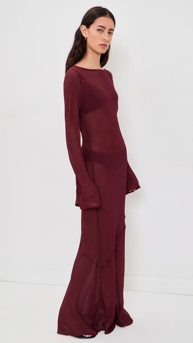 VRG GRL Luka Sheer Bias Maxi Dress | Thumbnail 4 VRG GRL Luka Sheer Bias Maxi Dress | Thumbnail 4