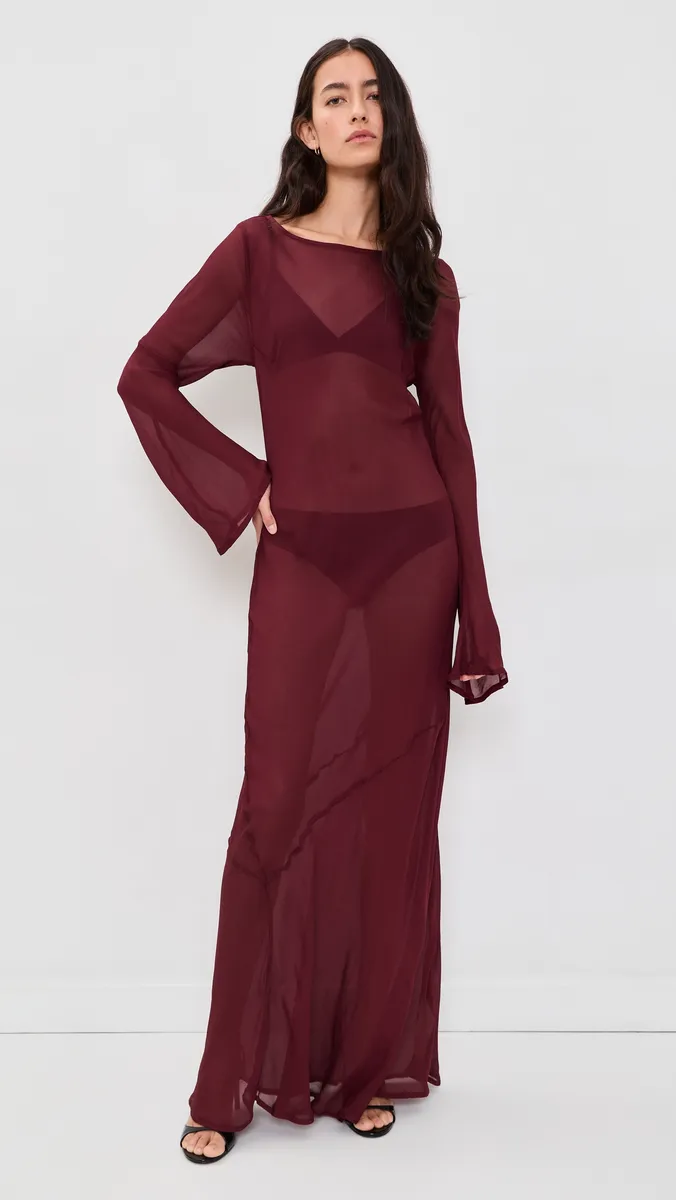 VRG GRL Luka Sheer Bias Maxi Dress | Thumbnail 5 VRG GRL Luka Sheer Bias Maxi Dress | Thumbnail 5