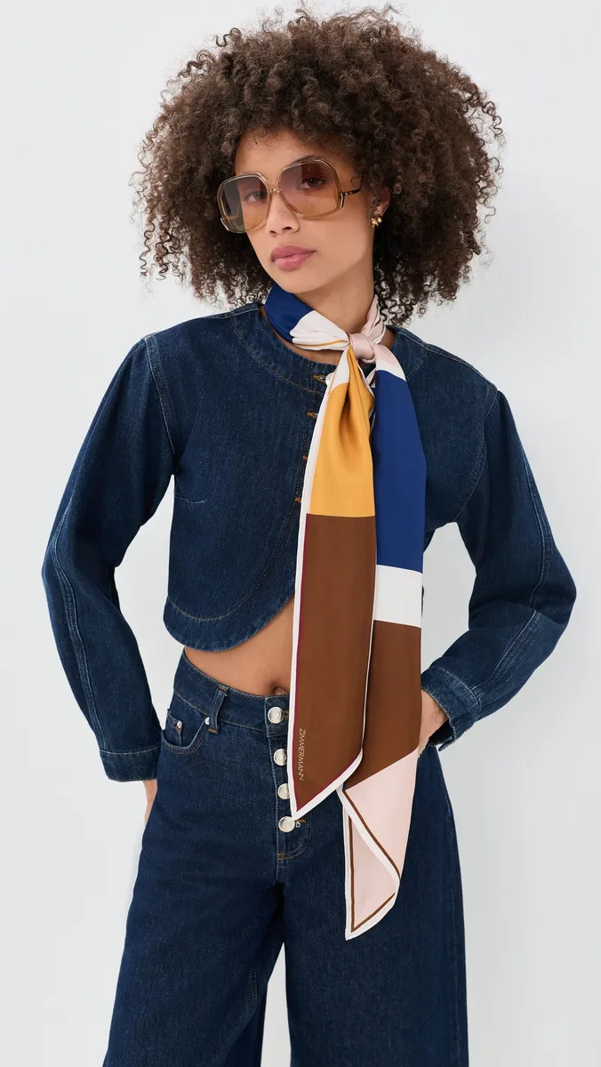 Zimmermann Printed Silk Neck Scarf | Thumbnail 3 Zimmermann Printed Silk Neck Scarf | Thumbnail 3