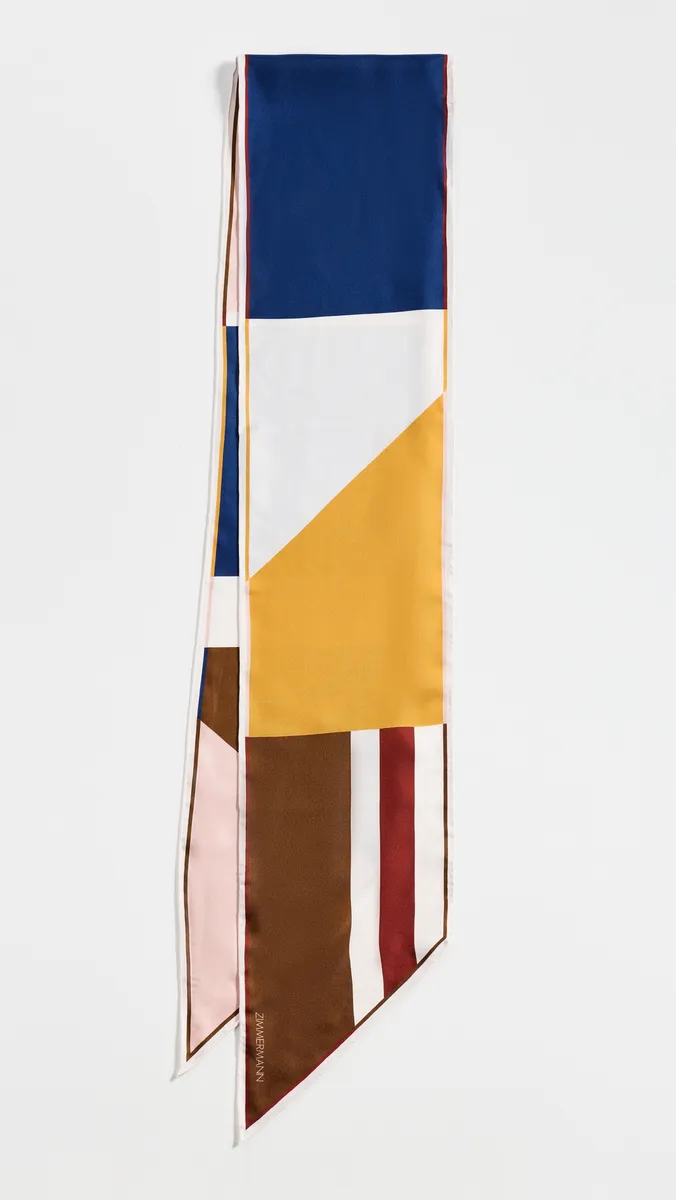 Zimmermann Printed Silk Neck Scarf | Thumbnail 4 Zimmermann Printed Silk Neck Scarf | Thumbnail 4