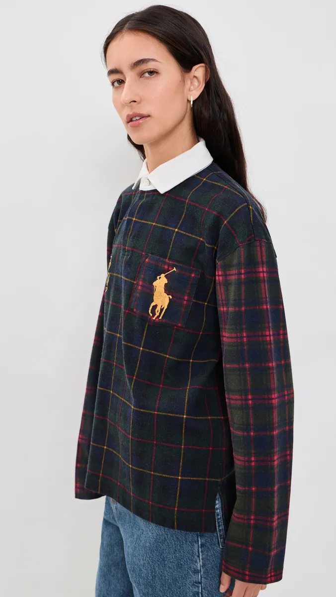 Polo Ralph Lauren Long Sleeve Collared Rugby Polo | Thumbnail 4