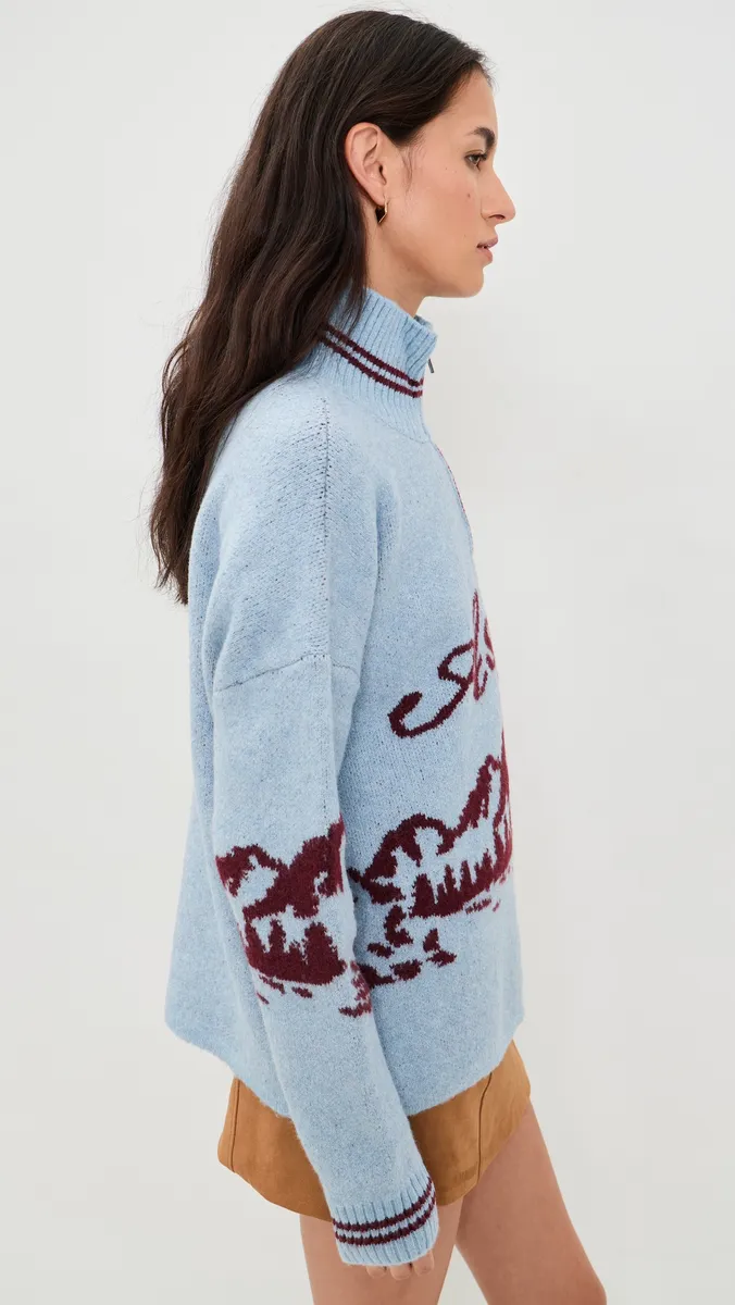 Another Girl Aspen Quarter Zip Sweater | Thumbnail 4
