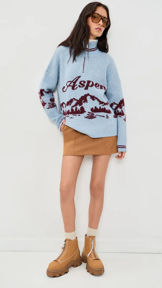 Another Girl Aspen Quarter Zip Sweater | Thumbnail 5