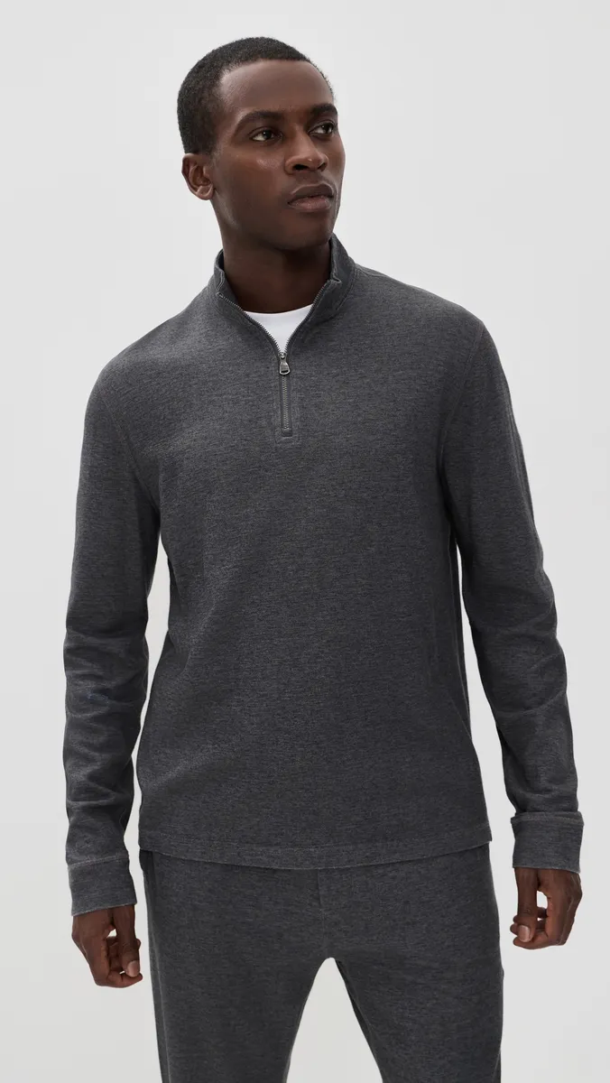 Faherty Knit Melange Quarter Zip Pullover | Thumbnail 2
