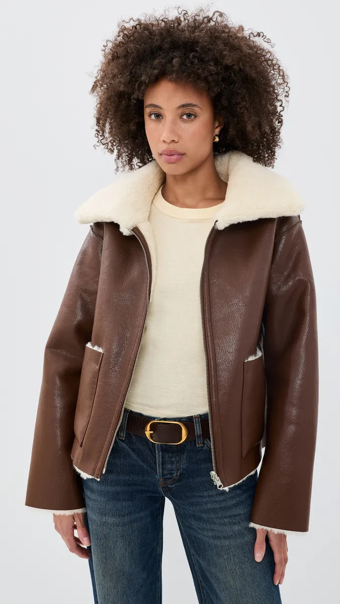 Z Supply Jensen Faux Leather Bomber Jacket | Thumbnail 2 Z Supply Jensen Faux Leather Bomber Jacket | Thumbnail 2