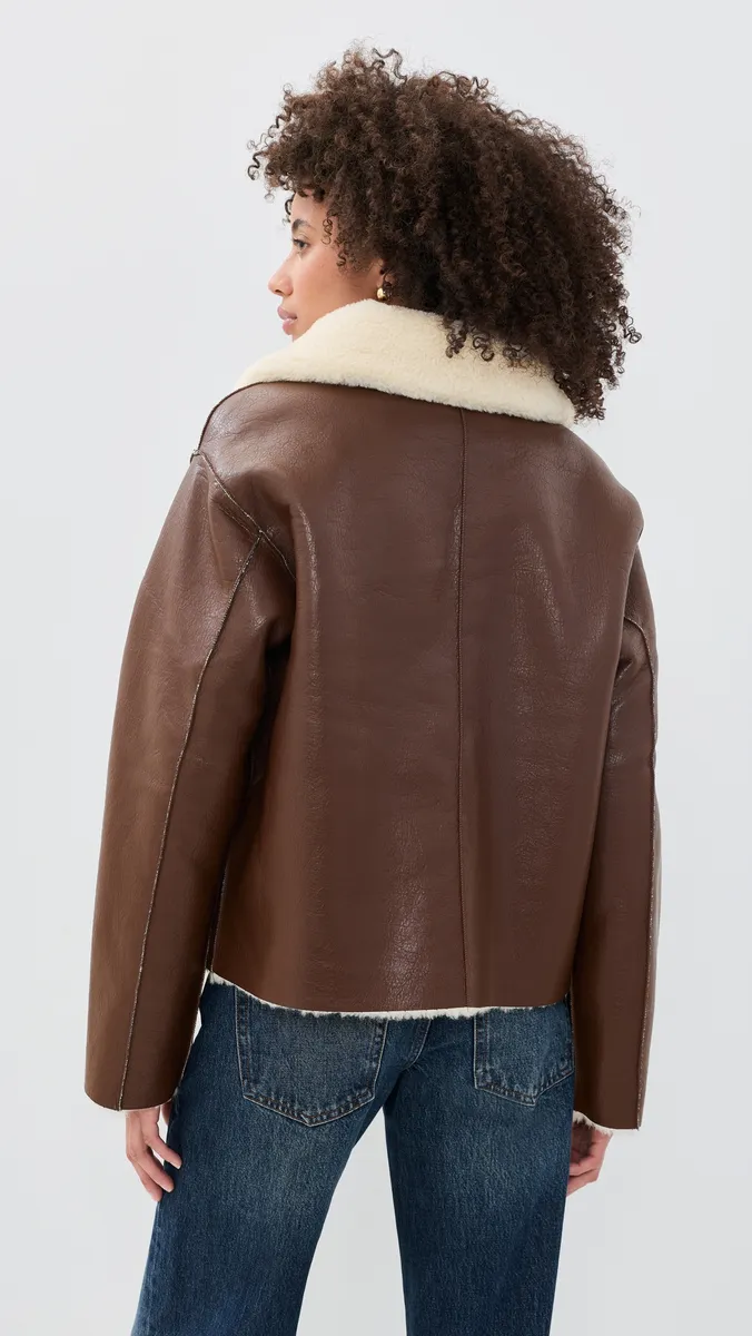 Z Supply Jensen Faux Leather Bomber Jacket | Thumbnail 3 Z Supply Jensen Faux Leather Bomber Jacket | Thumbnail 3