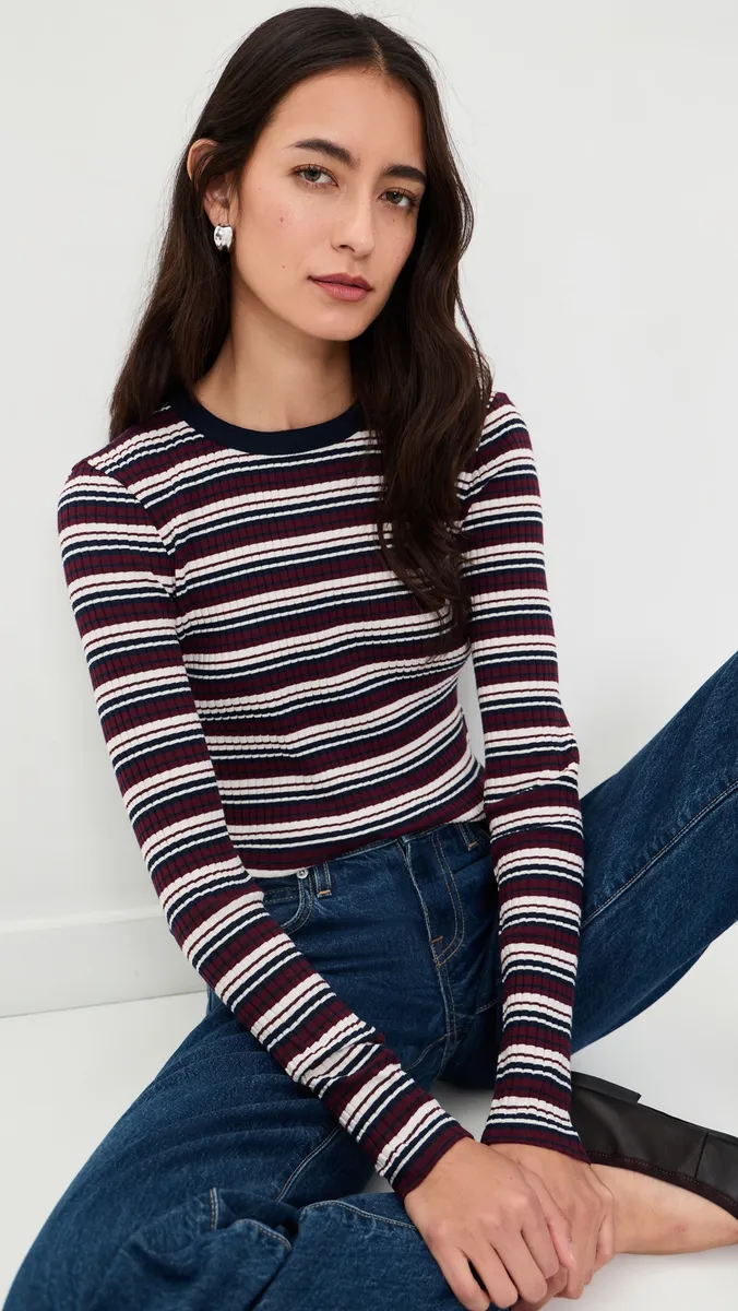 Madewell Ribbed Long-Sleeve Tee | Thumbnail 2 Madewell Ribbed Long-Sleeve Tee | Thumbnail 2