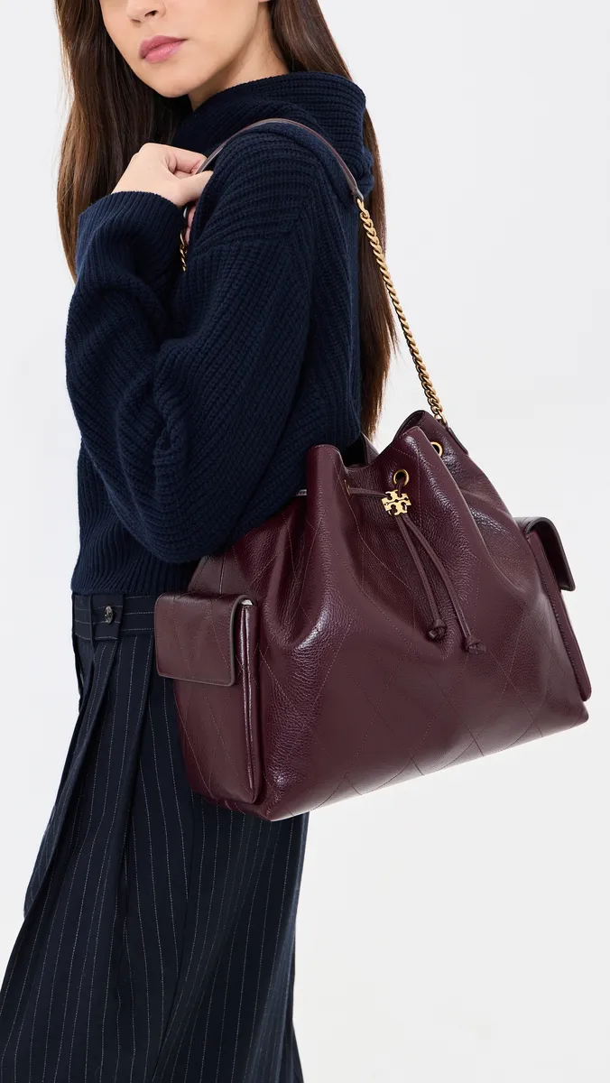 Tory Burch Charlie Quilted Large Drawstring Shoulder Bag | Thumbnail 3 Tory Burch Charlie Quilted Large Drawstring Shoulder Bag | Thumbnail 3