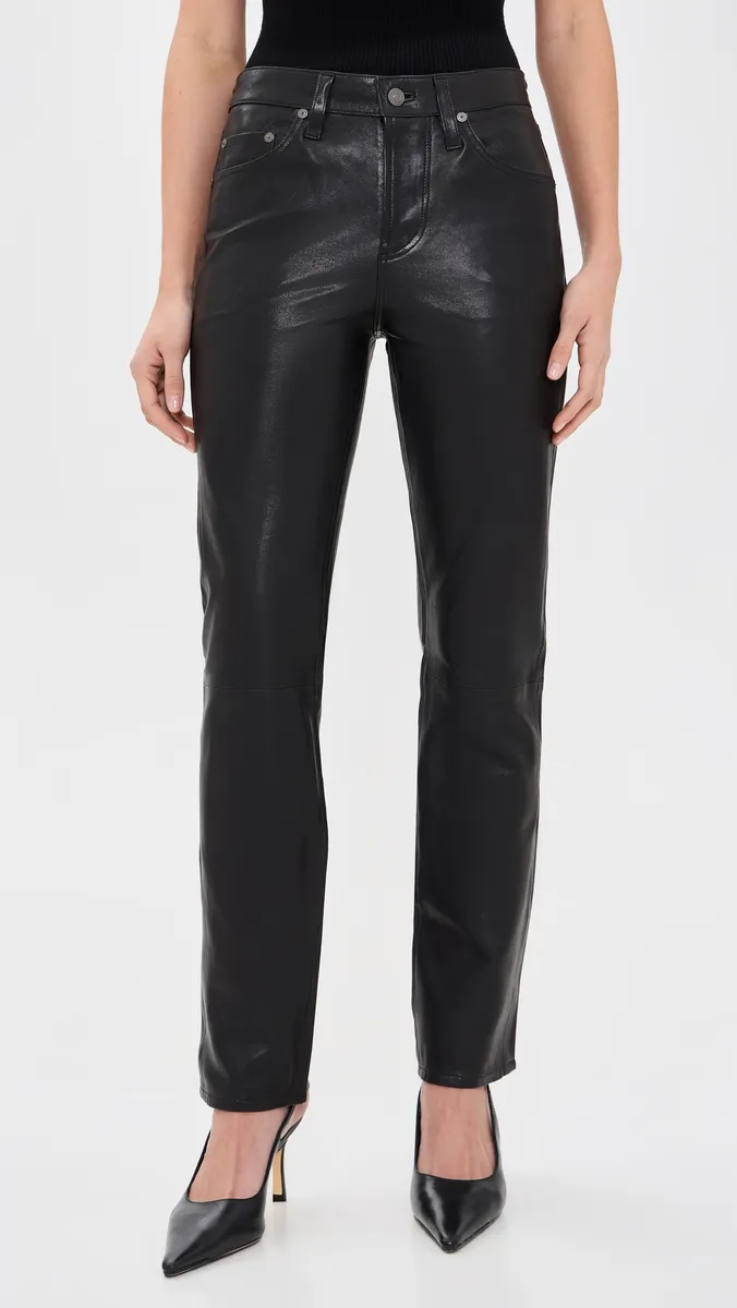 Citizens of Humanity Savannah Cigarette Lambskin Leather Pants | Thumbnail 2
