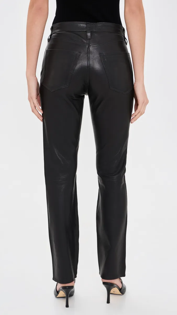 Citizens of Humanity Savannah Cigarette Lambskin Leather Pants | Thumbnail 3