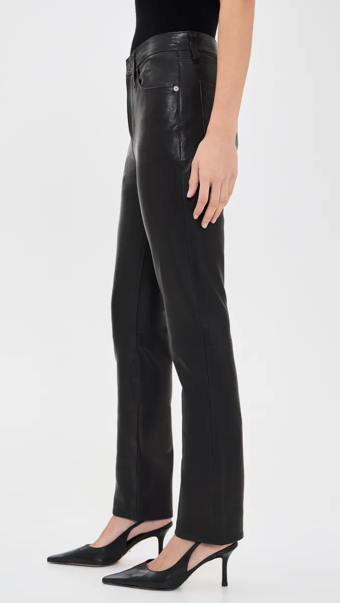 Citizens of Humanity Savannah Cigarette Lambskin Leather Pants | Thumbnail 4