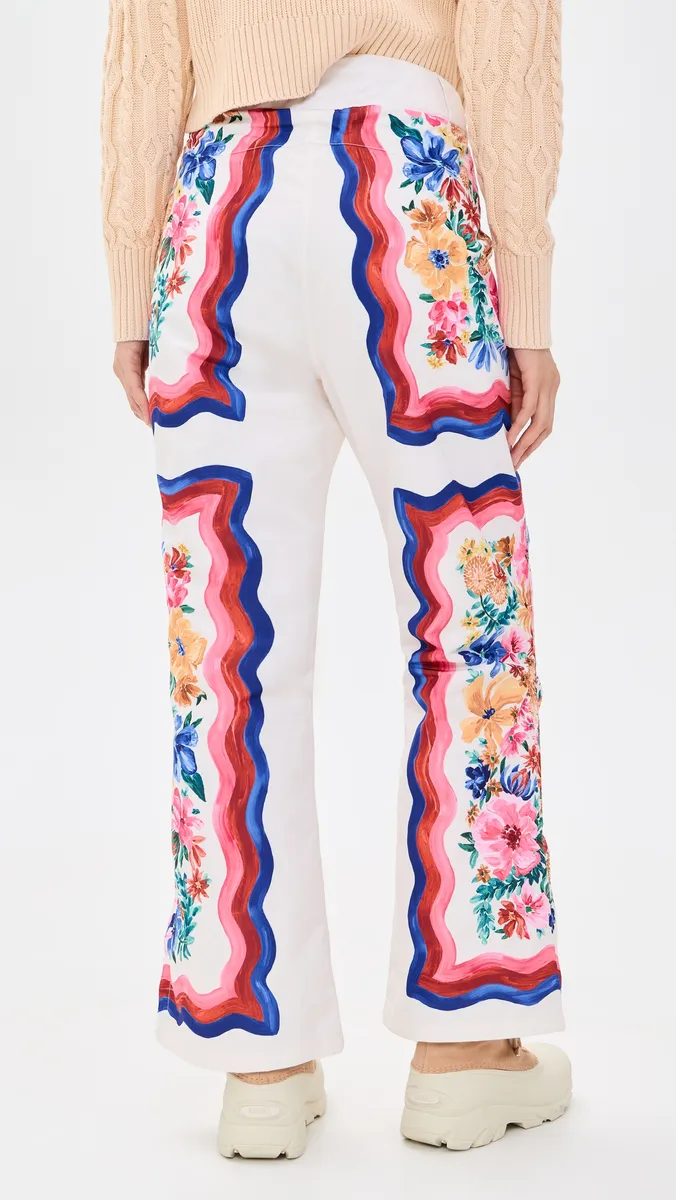 Farm Rio Floraline Scarf Cream Ski Pants | Thumbnail 3