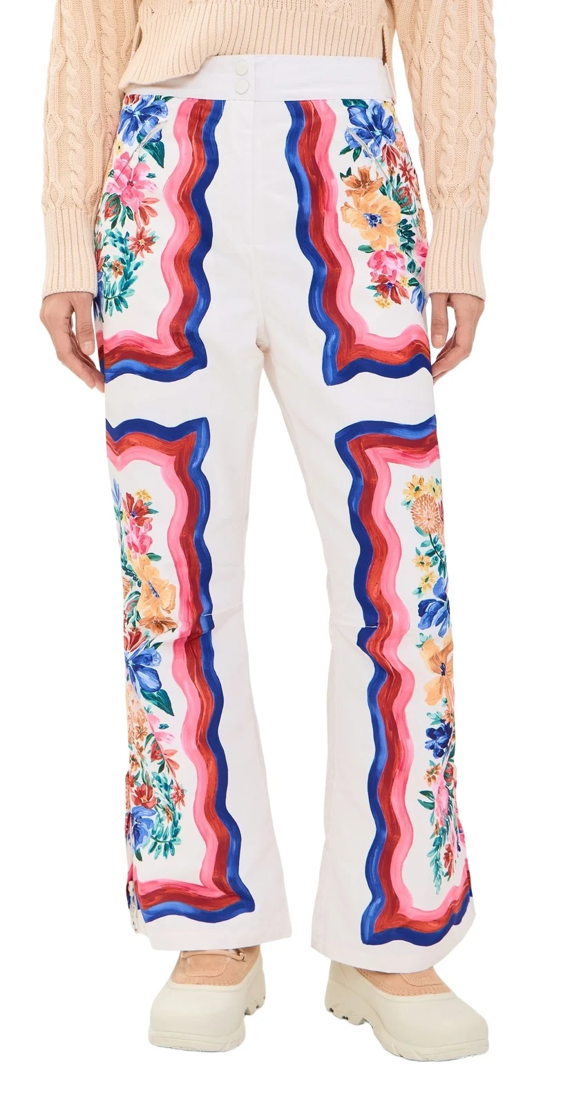 Floraline Scarf Cream Ski Pants