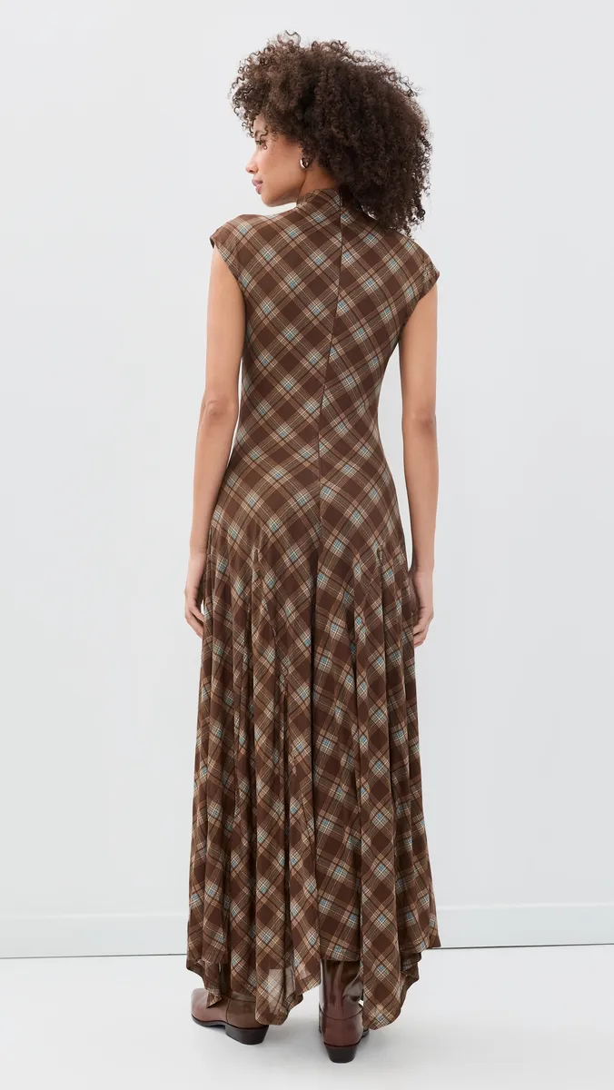 Another Girl Slinky Check Gidet Maxi Dress | Thumbnail 3 Another Girl Slinky Check Gidet Maxi Dress | Thumbnail 3