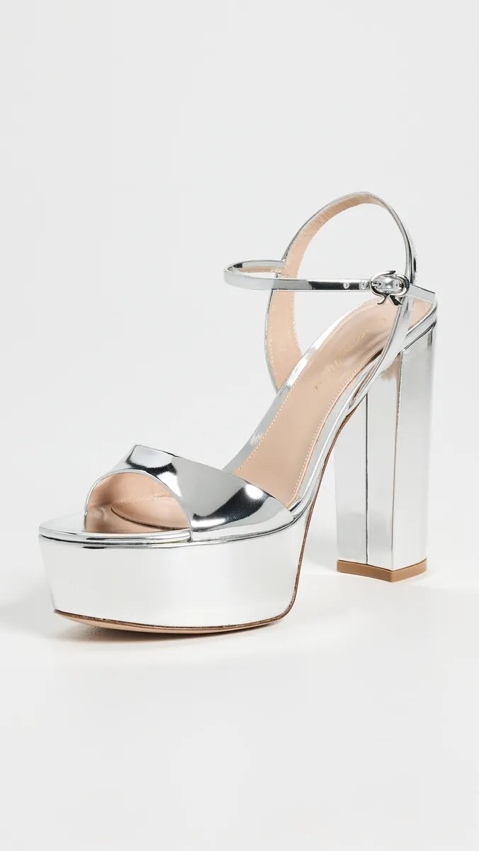 Gianvito Rossi Marlena Metallic Heels | Thumbnail 2 Gianvito Rossi Marlena Metallic Heels | Thumbnail 2