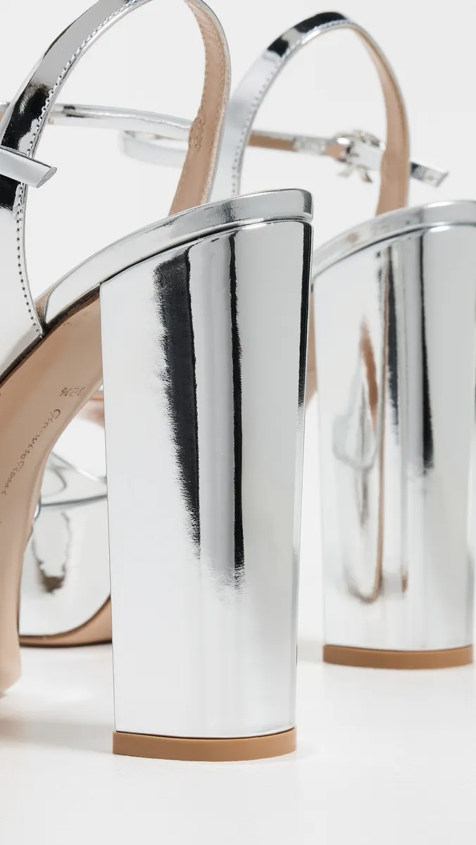 Gianvito Rossi Marlena Metallic Heels | Thumbnail 5 Gianvito Rossi Marlena Metallic Heels | Thumbnail 5