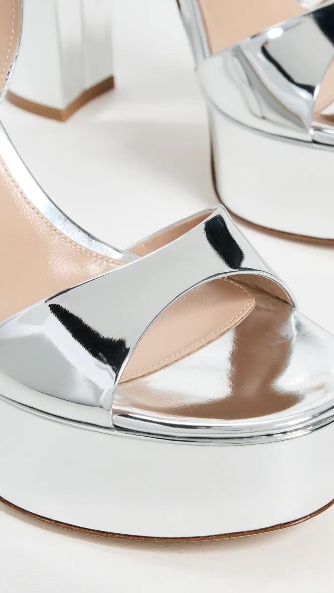 Gianvito Rossi Marlena Metallic Heels | Thumbnail 6 Gianvito Rossi Marlena Metallic Heels | Thumbnail 6