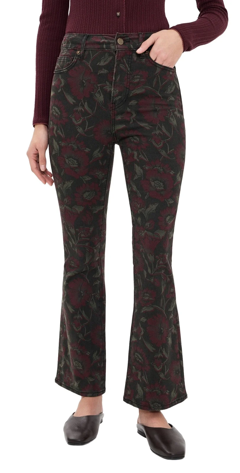 Veronica Beard Jean Carson Floral Jeans