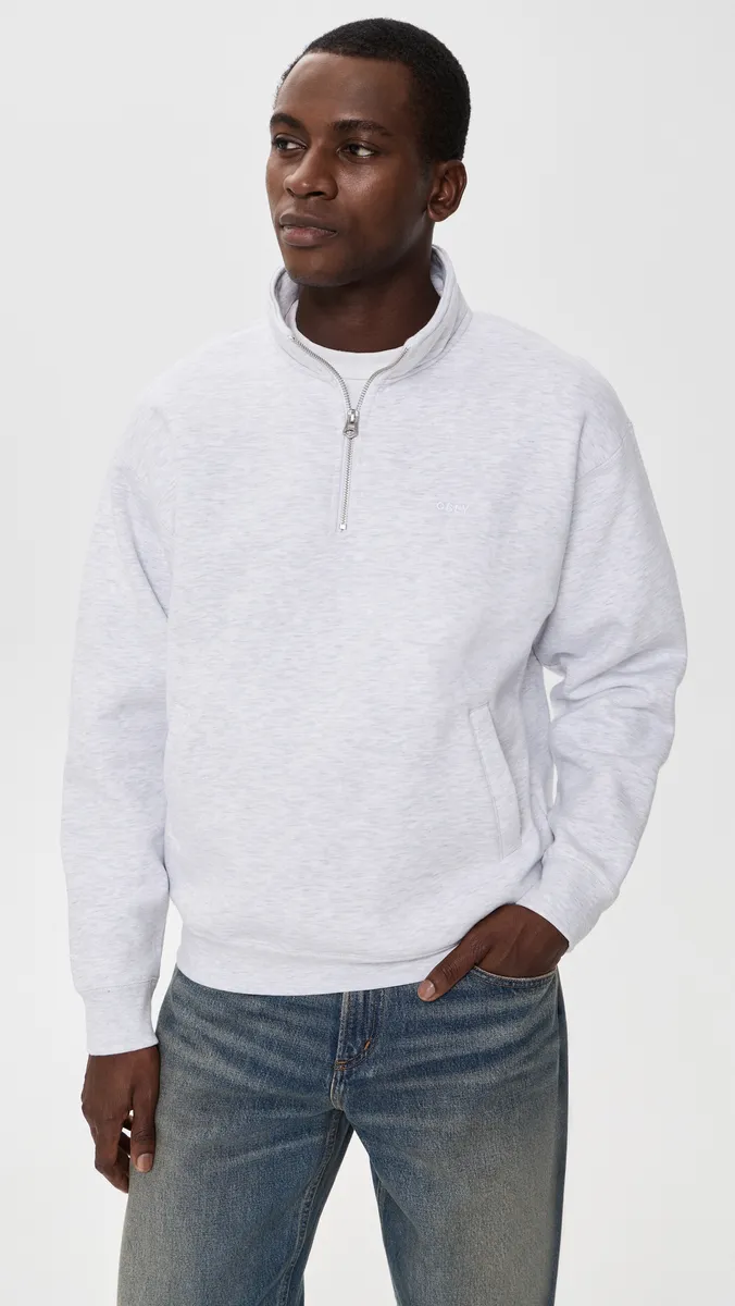 Obey Established Works Quarter Zip Sweatshirt | Thumbnail 2