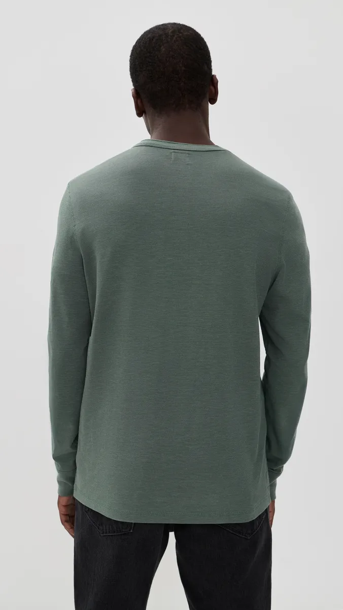 Faherty Long Sleeve Waffle Henley Tee | Thumbnail 3 Faherty Long Sleeve Waffle Henley Tee | Thumbnail 3