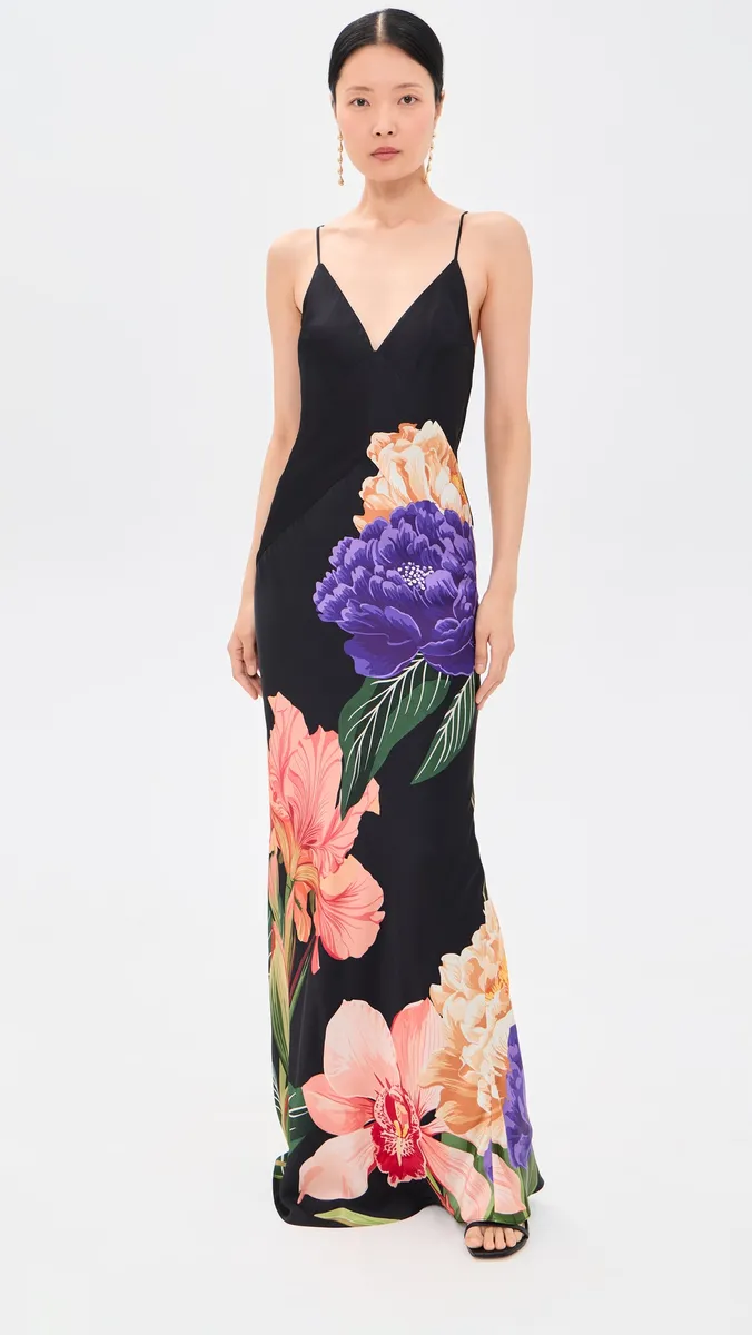 Borgo de Nor Olive Crepe Satin Dress | Thumbnail 2 Borgo de Nor Olive Crepe Satin Dress | Thumbnail 2