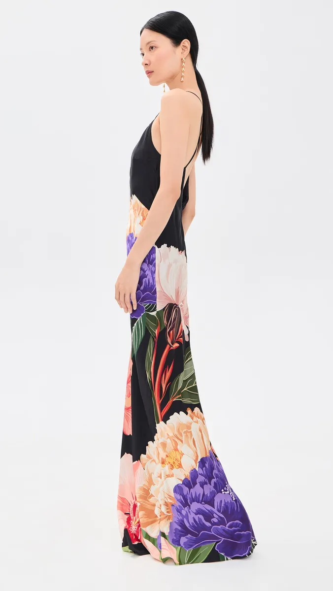 Borgo de Nor Olive Crepe Satin Dress | Thumbnail 4 Borgo de Nor Olive Crepe Satin Dress | Thumbnail 4
